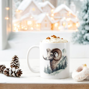 Winter Vibes Rocky Mountain Bighorn Sheep - Kaffeetasse