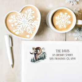 Winter Vibes Rocky Mountain Bighorn Sheep - Rückke