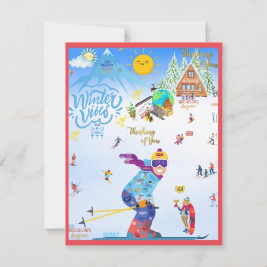 Winter Vibes RSVP Karte (Vorderseite)