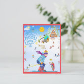 Winter Vibes RSVP Karte (Stehend Vorderseite)