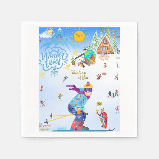 Winter Vibes Serviette (Vorderseite)