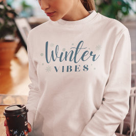 Winter Vibes Snowballs und Schneeflocken Sweatshirt