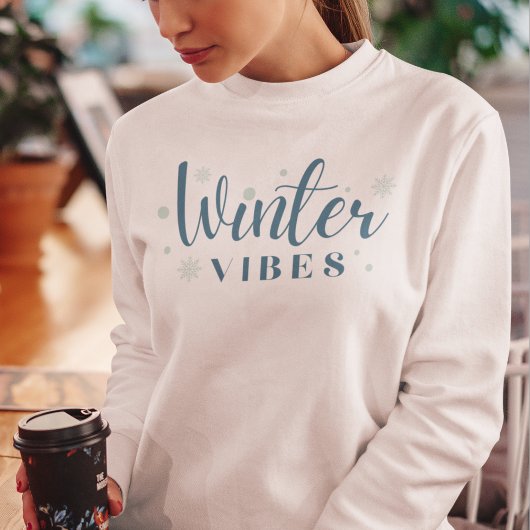 Winter Vibes Snowballs und Schneeflocken Sweatshirt