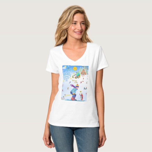 Winter Vibes T-Shirt (Vorderseite Vollansicht)