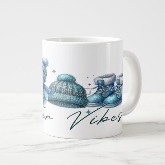 Winter Vibes Tasse: Ein gemütliches und festliches Jumbo-Tasse (Vorderseite Rechts)