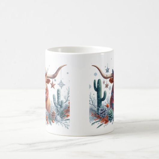 Winter Vibes Texas Longhorn - Kaffeetasse (Mittel)