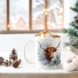 Winter Vibes Texas Longhorn - Kaffeetasse