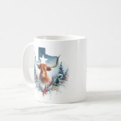 Winter Vibes Texas Longhorn - Kaffeetasse (Vorderseite Links)