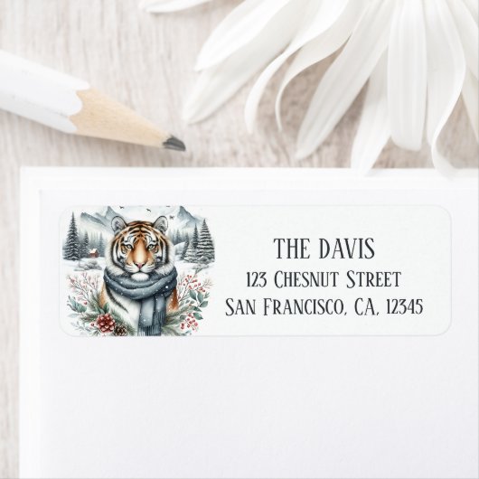 Winter Vibes Tiger - Rücksendeadresse (Insitu)