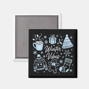 Winter-Vibes Urlaubs-Weihnachtszeit Schneeflocken Magnet