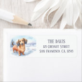 Winter Vibes Wasserfarbe Dackel - (Insitu)