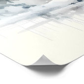 Winter Vibes Wasserfarbe Elch - Kinder Poster (Ecke)