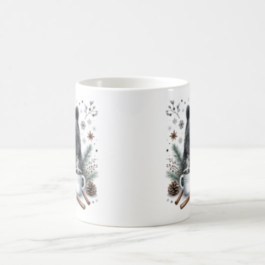 Winter Vibes Wasserfarbener Bär - Kaffeetasse (Mittel)