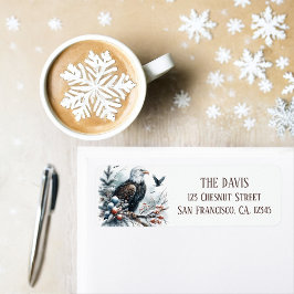 Winter Vibes Watercolor Bald Eagle Rücksendeadress