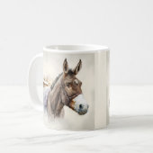 Winter Vibes Watercolor Donkey Kaffeetasse (Vorderseite Links)