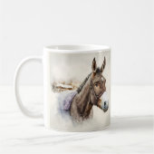 Winter Vibes Watercolor Donkey Kaffeetasse (Links)