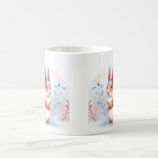 Winter Vibes Watercolor Eichhörnchen - Kaffeetasse (Mittel)