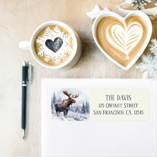 Winter Vibes Watercolor Elche Rücksendeadresse