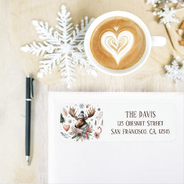 Winter Vibes Watercolor Elche Rücksendeadresse