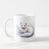 Winter Vibes Watercolor Ermine - Kaffeetasse (Links)