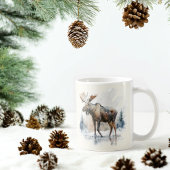 Winter Vibes Watercolor Moose Kaffeetasse