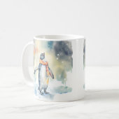 Winter Vibes Watercolor Pinguin Kaffeetasse (Vorderseite Links)