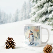 Winter Vibes Watercolor Pinguin