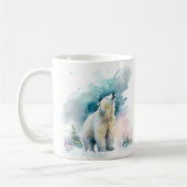 Winter Vibes Watercolor Polar Bear Kaffeetasse (Links)