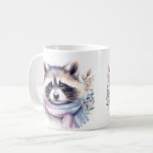 Winter Vibes Watercolor Raccoon - Kaffeetasse (Vorderseite Links)