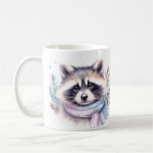 Winter Vibes Watercolor Raccoon - Kaffeetasse (Links)