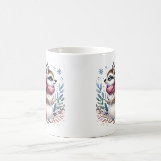Winter Vibes Watercolor Ringtail - Kaffeetasse (Mittel)