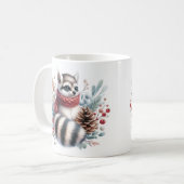 Winter Vibes Watercolor Ringtail - Kaffeetasse (Vorderseite Links)
