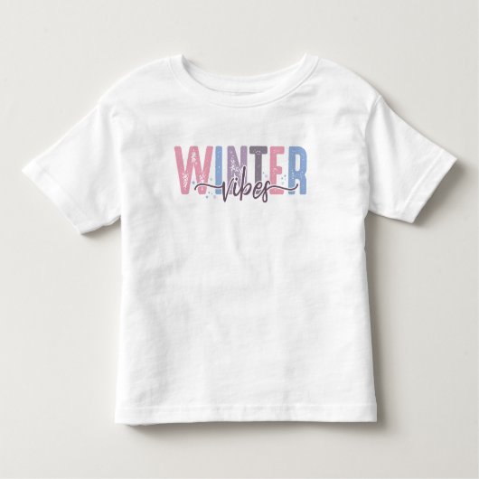 Winter Vibes - Weiche Pasteltypografie Kleinkind T-shirt (Vorderseite)
