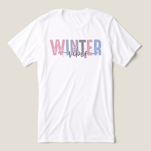 Winter Vibes - Weiche Pasteltypografie Tri-Blend Shirt