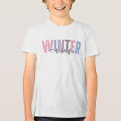 Winter Vibes - Weiche Pasteltypografie Tri-Blend Shirt (Vorderseite)