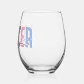 Winter Vibes - Weiche Pasteltypografie Weinglas Ohne Stiel (Links)