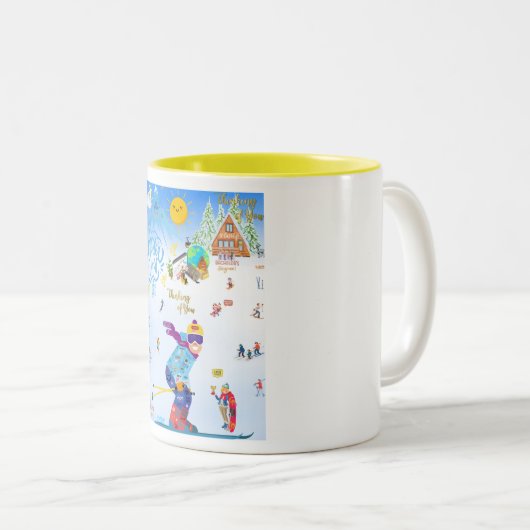 Winter Vibes Zweifarbige Tasse (VorderseiteRechts)