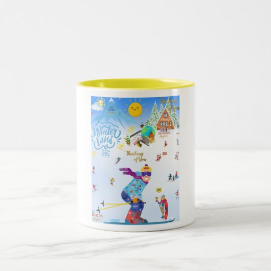 Winter Vibes Zweifarbige Tasse (Mittel)