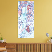 Winter (vier Jahreszeiten), Alphonse Mucha Canvas Leinwanddruck (Insitu (Wohnzimmer))