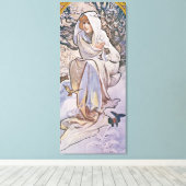 Winter (vier Jahreszeiten), Alphonse Mucha Leinwanddruck (Insitu (Holzboden))