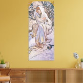 Winter (vier Jahreszeiten), Alphonse Mucha Leinwanddruck (Insitu (Wohnzimmer))