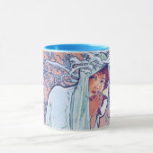 Winter (vier Jahreszeiten), Alphonse Mucha Tasse (Zentrum)