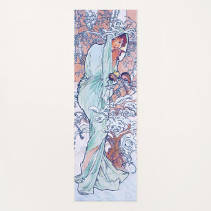Winter (vier Jahreszeiten), Alphonse Mucha Yogamatte