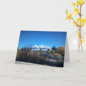 Winter View at Mount Shasta, CA Karte (Gelbe Blume)