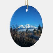 Winter View at Mount Shasta, CA Keramik Ornament (Rechts)