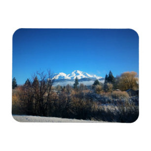 Winter View at Mount Shasta, CA Magnet
