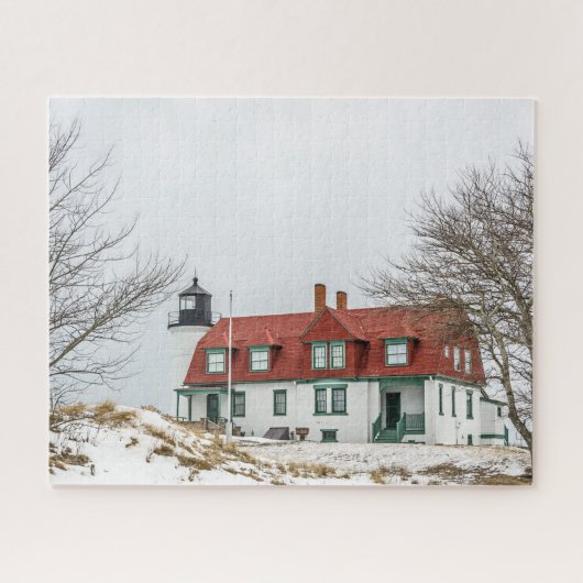 Winter View of Point Betsie - 520 Stück Puzzle (Horizontal)