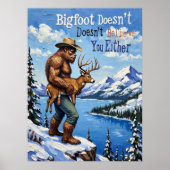 Winter-Vigil: Schneesicht von Bigfoot Poster (Vorne)