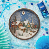 "Winter Village 3D Wall Art" Pappteller (Party)