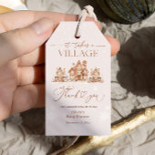 Winter Village Baby Dusche Vielen Dank Geschenkanhänger
